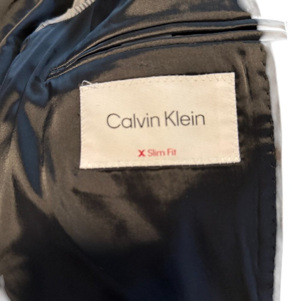 Calvin Klein Slim Fit Black Men's Jacket 46R - Like New - Picture 3 of 5